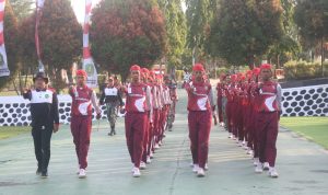 Pasukan Pengibar Bendera Pusaka Kabupaten Kutai Timur menjalani latihan. (Ist)